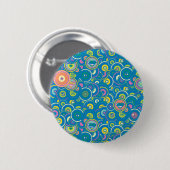 Supergirl Circle Blue Muster Button (Vorne & Hinten)