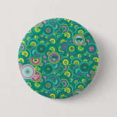 Supergirl Circle Green Muster Button (Vorderseite)