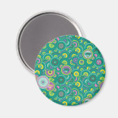 Supergirl Circle Green Muster Magnet (Vorderseite/Rückseite)