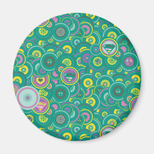 Supergirl Circle Green Muster Magnet