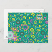 Supergirl Circle Green Muster Postkarte (Vorne/Hinten)