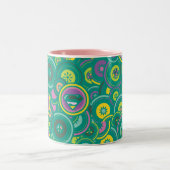 Supergirl Circle Green Muster Zweifarbige Tasse (Mittel)