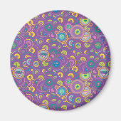 Supergirl Circle Lila Muster Magnet (Vorne)