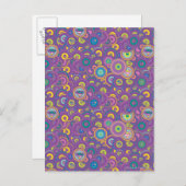 Supergirl Circle Lila Muster Postkarte (Vorne/Hinten)