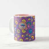 Supergirl Circle Lila Muster Zweifarbige Tasse (Vorderseite Links)