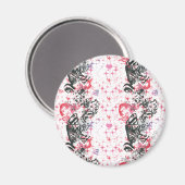 Supergirl Collage Pattern Magnet (Vorderseite/Rückseite)