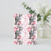 Supergirl Collage Pattern Postkarte (Stehend Vorderseite)