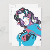 Supergirl Color Splash Pose 1 Postkarte (Vorne/Hinten)