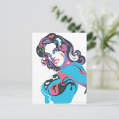 Supergirl Color Splash Pose 1 Postkarte (Stehend Vorderseite)