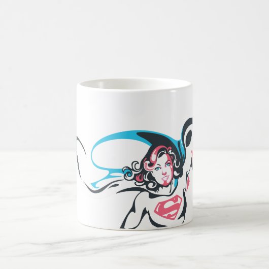 Supergirl Color Splash Pose 2 Kaffeetasse (Mittel)