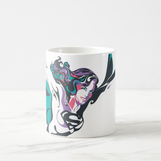 Supergirl Color Splash Pose 3 Kaffeetasse (Mittel)