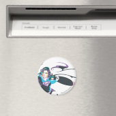 Supergirl Color Splash Pose 4 Magnet (In Situ (Geschirrspüler))