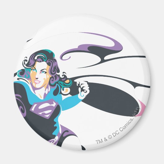 Supergirl Color Splash Pose 4 Magnet (Vorne)