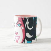 Supergirl Color Splash Swirls 3 Zweifarbige Tasse (VorderseiteRechts)