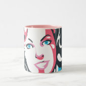 Supergirl Color Splash Swirls 3 Zweifarbige Tasse (Mittel)