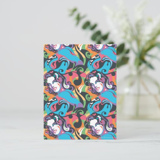 Supergirl Color Splash Swirls Pattern 1 Postkarte (Stehend Vorderseite)