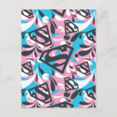 Supergirl Color Splash Swirls Pattern 6 Postkarte (Vorderseite)