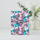 Supergirl Color Splash Swirls Pattern 6 Postkarte (Stehend Vorderseite)
