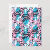 Supergirl Color Splash Swirls Pattern 7 Postkarte (Vorne/Hinten)