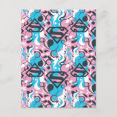 Supergirl Color Splash Swirls Pattern 7 Postkarte (Vorderseite)