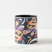 Supergirl Color Splash Swirls Pattern 8 Tasse (Zentrum)
