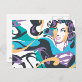 Supergirl Color Splash Wirbel 1 Postkarte (Vorne/Hinten)