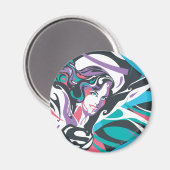 Supergirl Color Splash Wirbel 2 Magnet (Vorderseite/Rückseite)