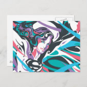 Supergirl Color Splash Wirbel 2 Postkarte (Vorne/Hinten)
