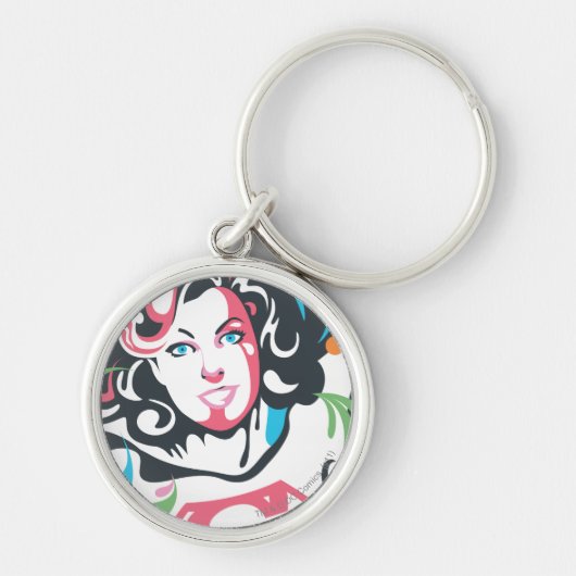 Supergirl Color Splash Wirbel 3 Schlüsselanhänger (Vorne)