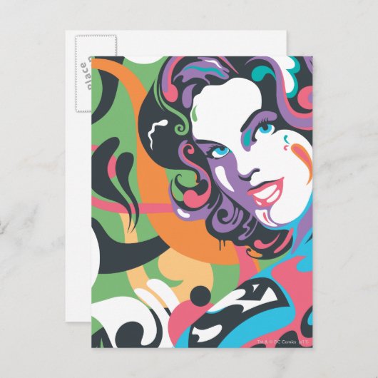 Supergirl Color Splash Wirbel 4 Postkarte (Vorne/Hinten)