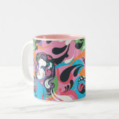 Supergirl Color Splash Wirbel Muster 2 Zweifarbige Tasse (Vorderseite Links)