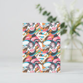 Supergirl Color Splash Wirbel Muster 4 Postkarte (Stehend Vorderseite)