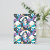 Supergirl Color Splash Wirbel Muster 5 Postkarte (Stehend Vorderseite)