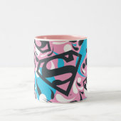 Supergirl Color Splash Wirbel Muster 6 Zweifarbige Tasse (Mittel)