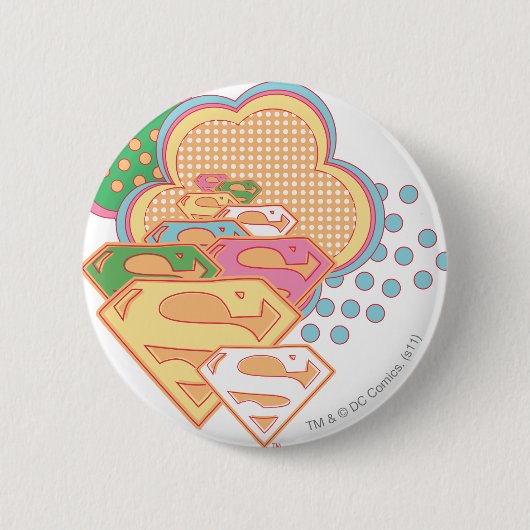 Supergirl Colorful Cloud Logo Button (Vorderseite)
