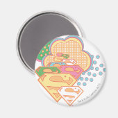 Supergirl Colorful Cloud Logo Magnet (Vorderseite/Rückseite)
