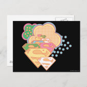 Supergirl Colorful Cloud Logo Postkarte (Vorne/Hinten)