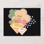 Supergirl Colorful Cloud Logo Postkarte (Vorderseite)