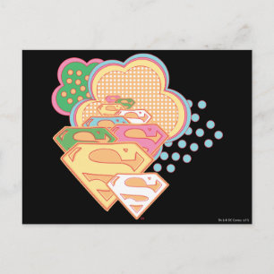Supergirl Colorful Cloud Logo Postkarte