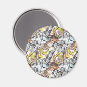 Supergirl Comic Capers Muster 2 Magnet (Vorderseite/Rückseite)