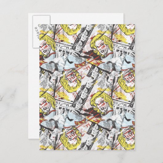 Supergirl Comic Capers Muster 2 Postkarte (Vorne/Hinten)