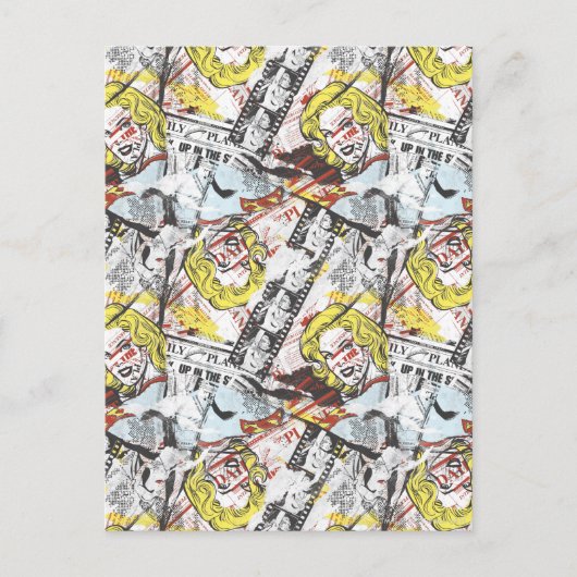 Supergirl Comic Capers Muster 2 Postkarte (Vorderseite)