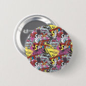 Supergirl Comic Capers Muster 4 Button (Vorne & Hinten)