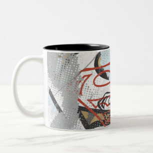 Supergirl Comic Capers Pattern 1 Zweifarbige Tasse