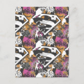 Supergirl Comic Capers Pattern 3 Postkarte (Vorderseite)