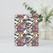 Supergirl Comic Capers Pattern 3 Postkarte (Stehend Vorderseite)