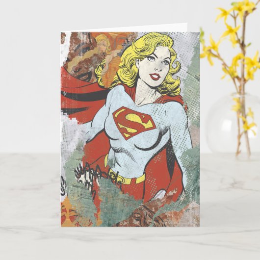 Supergirl Comic Capes 2 Karte (Gelbe Blume)