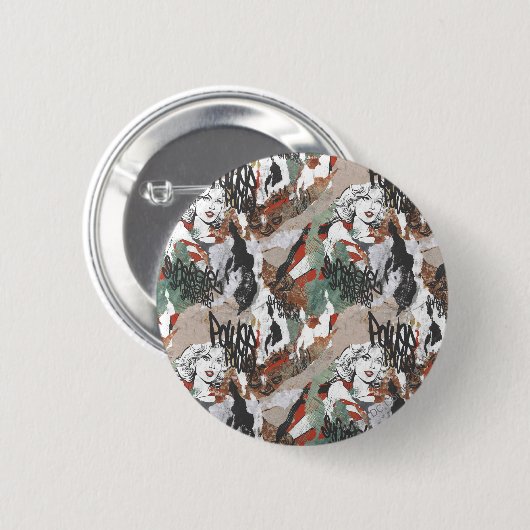 Supergirl Comic Captern Muster 6 Button (Vorne & Hinten)