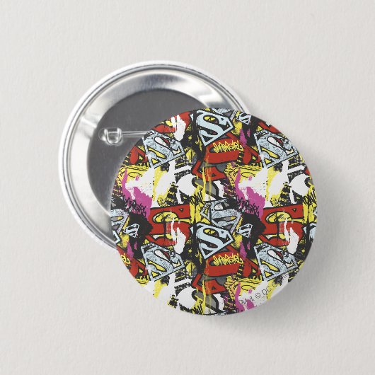 Supergirl Comic Captern Muster 7 Button (Vorne & Hinten)