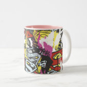 Supergirl Comic Captern Muster 7 Zweifarbige Tasse (VorderseiteRechts)